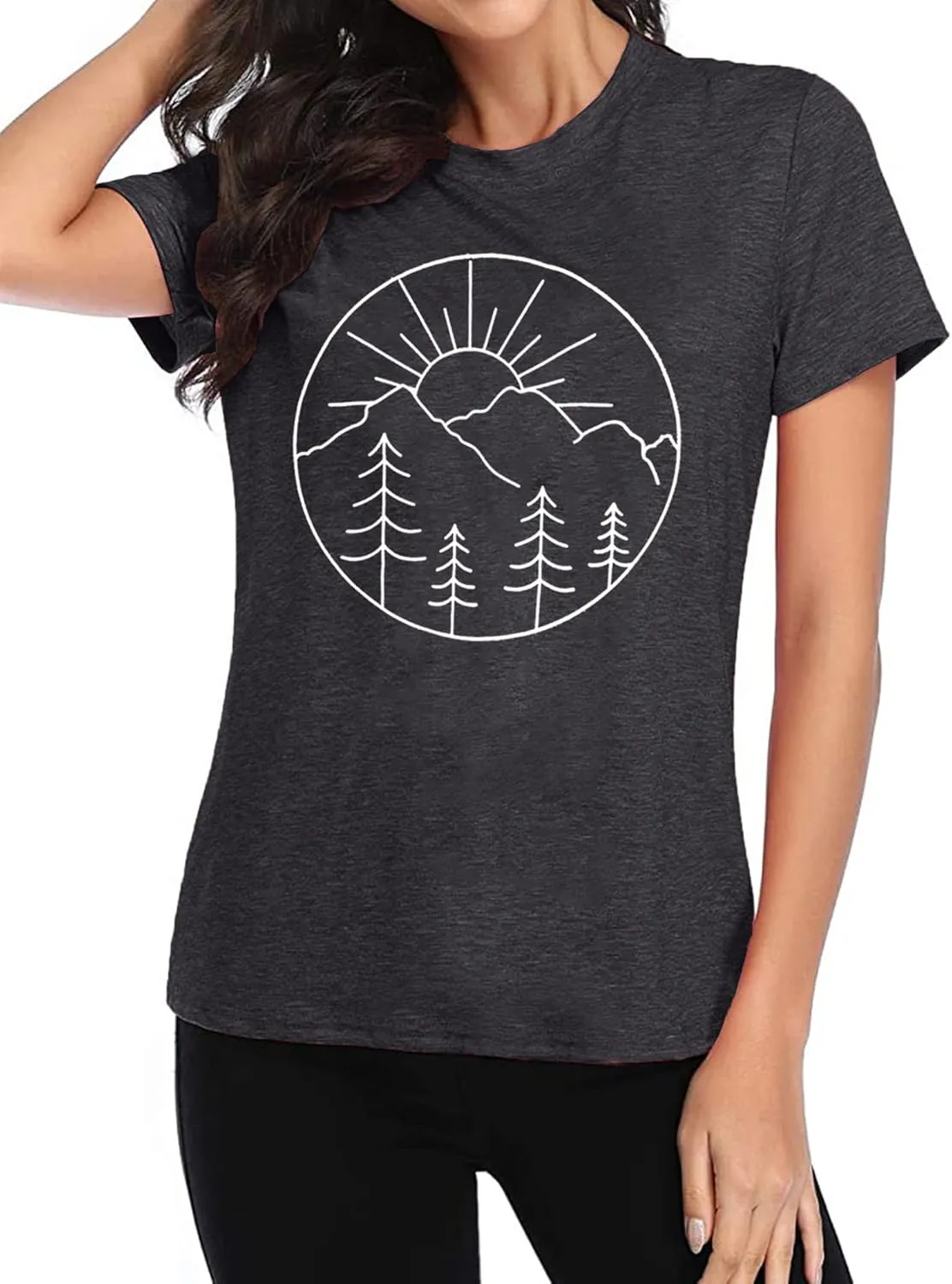 Adventure Tshirt Women Mountain Shirts Hiking Graphic Tees Summer Outdoor Casual Vacation Tops