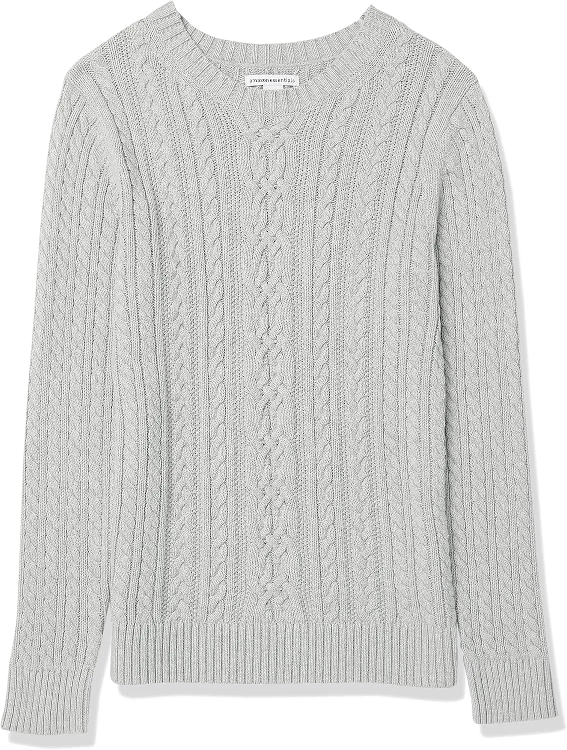 Amazon Essentials Women's Soft Fisherman Cable Long-Sleeve Crewneck Sweater (Available in Plus Size)