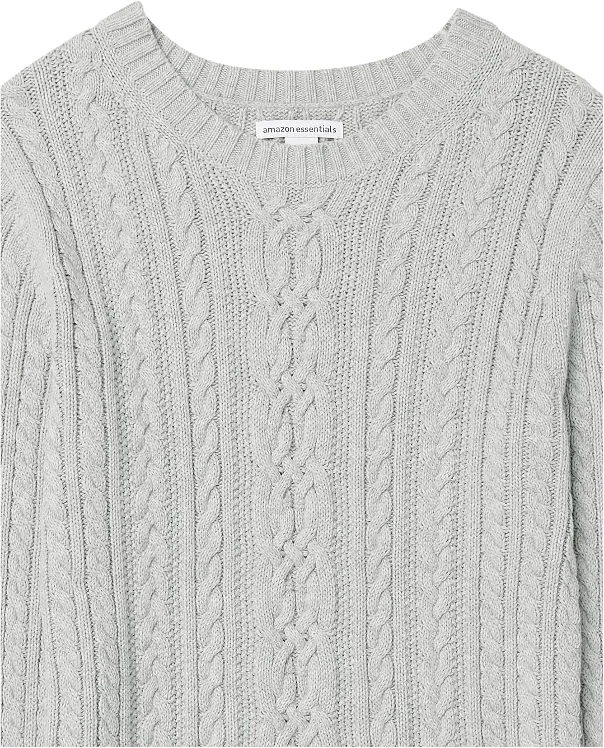 Amazon Essentials Women's Soft Fisherman Cable Long-Sleeve Crewneck Sweater (Available in Plus Size)