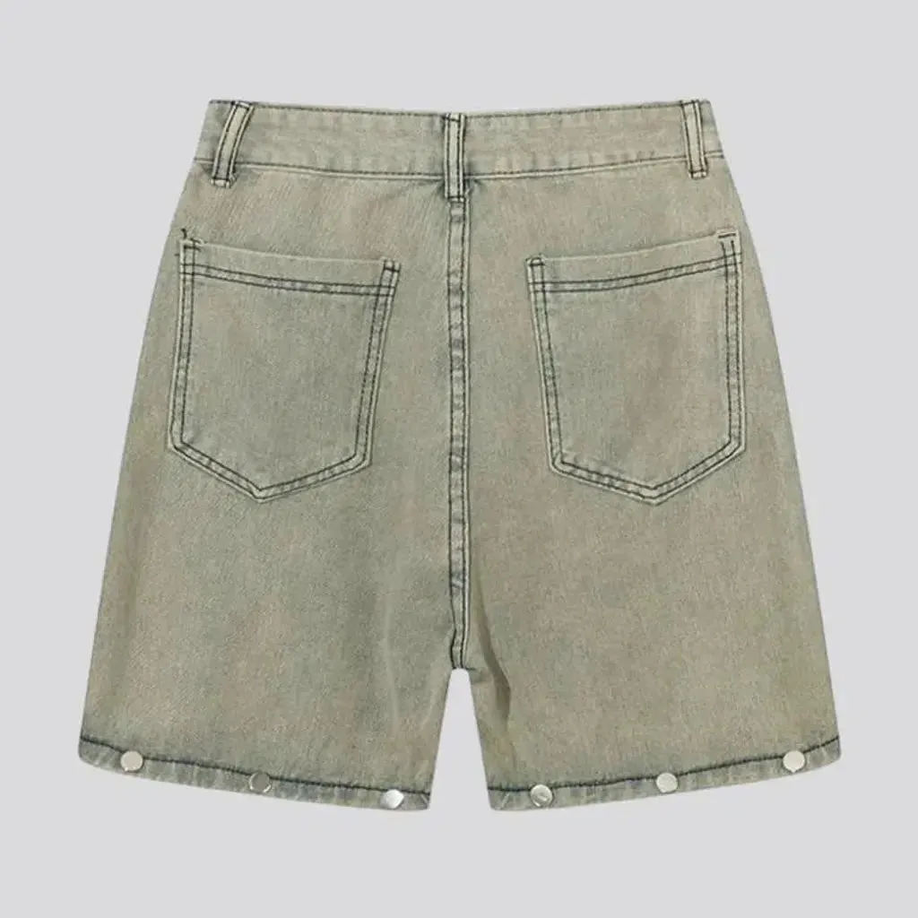 Baggy men's yellow-cast jeans