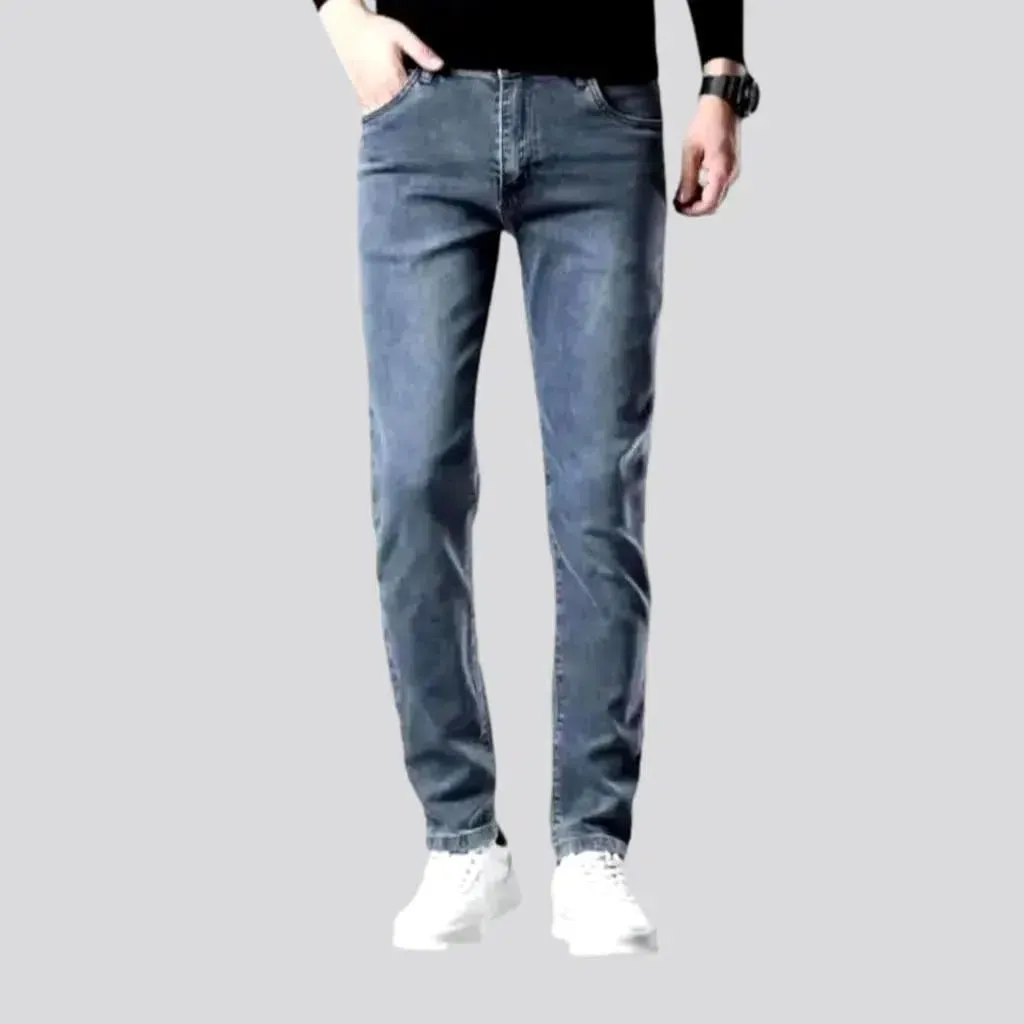 Blue men's street jeans