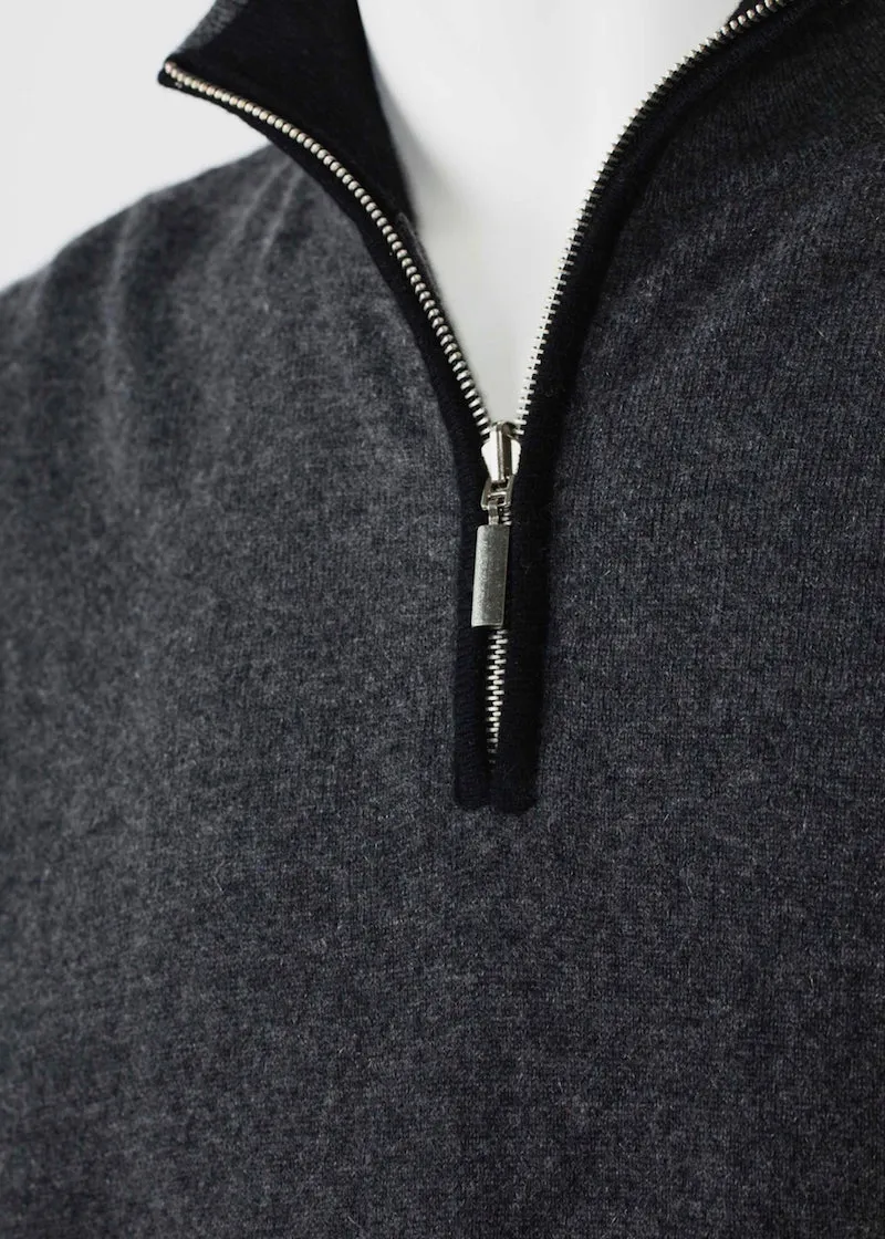 Cashmere Half Zip Sweater