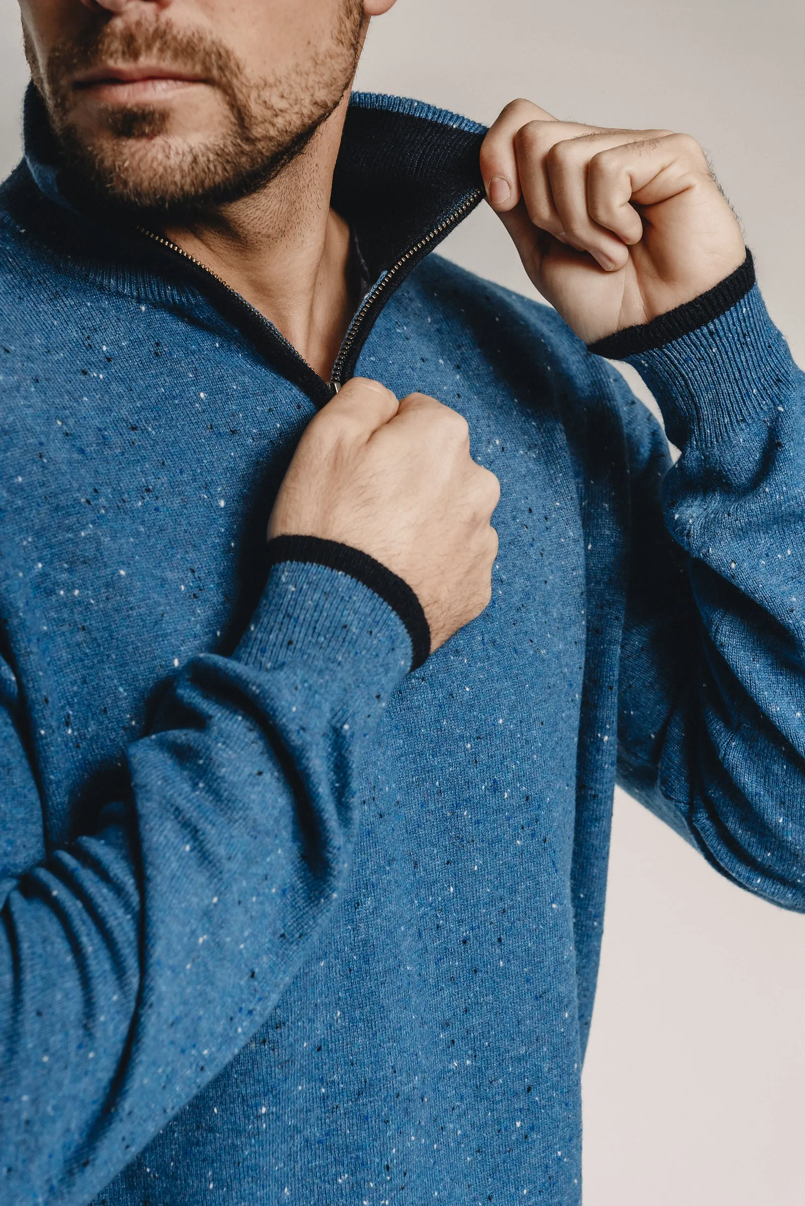 Cashmere Half Zip Sweater