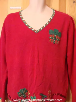 Cheap Red and Green Festive Christmas Sweater