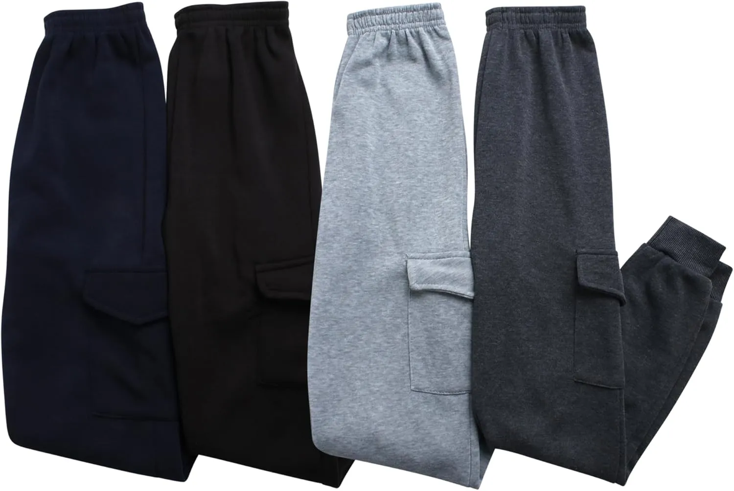 Coney Island Boys Sweatpants - 4 Pack Athletic Sweat Pants with Pocket Soft Boys Joggers Kids Sweatpants (Sizes 5-16)