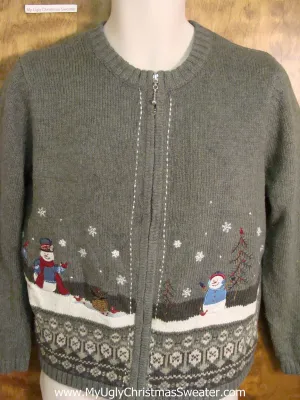 Cute Happy Snowmen Funny Christmas Sweater