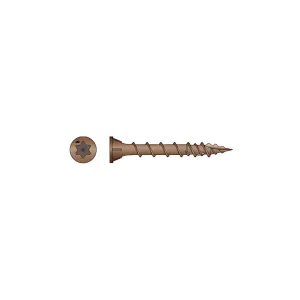 Deck-Drive DSV WOOD Screw - #8 x 1-1/4 in. T-25, Flat Head, Quik Guard®, Red (1 lb.)