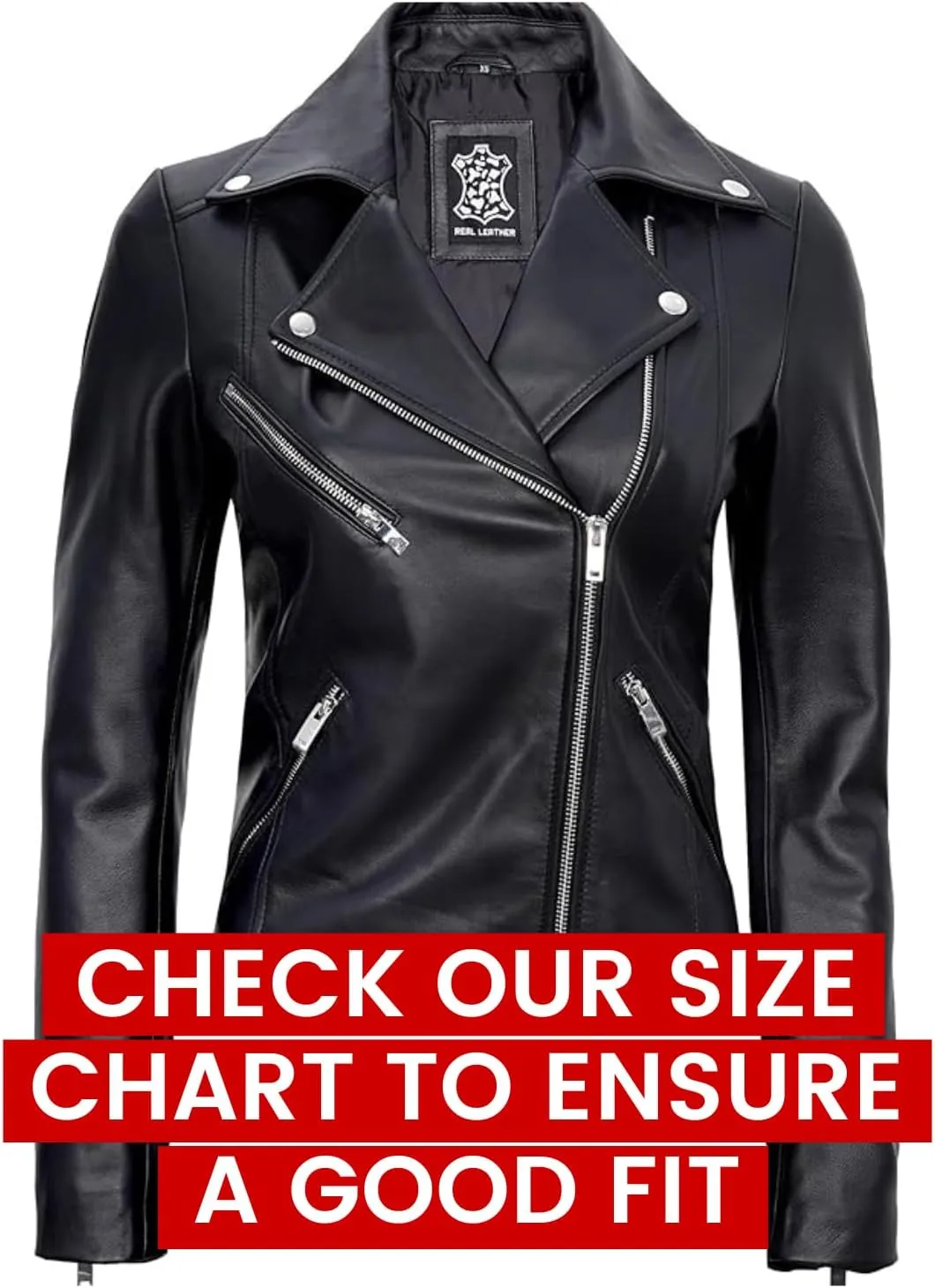 Decrum Asymmetrical Real Leather Jacket Women  Trendy Fashion Lambskin Womens Leather Jacket