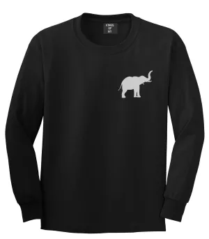 Elephant Animal Chest Mens Long Sleeve T-Shirt