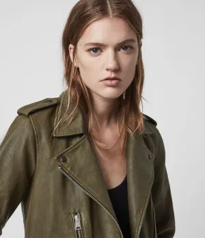 ELVA LEATHER BIKER JACKET
