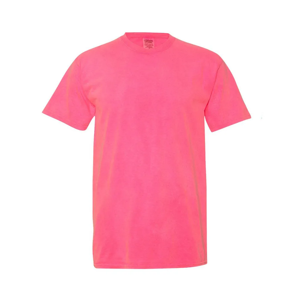 Embroidered Smiley Face Comfort Colors T-Shirt
