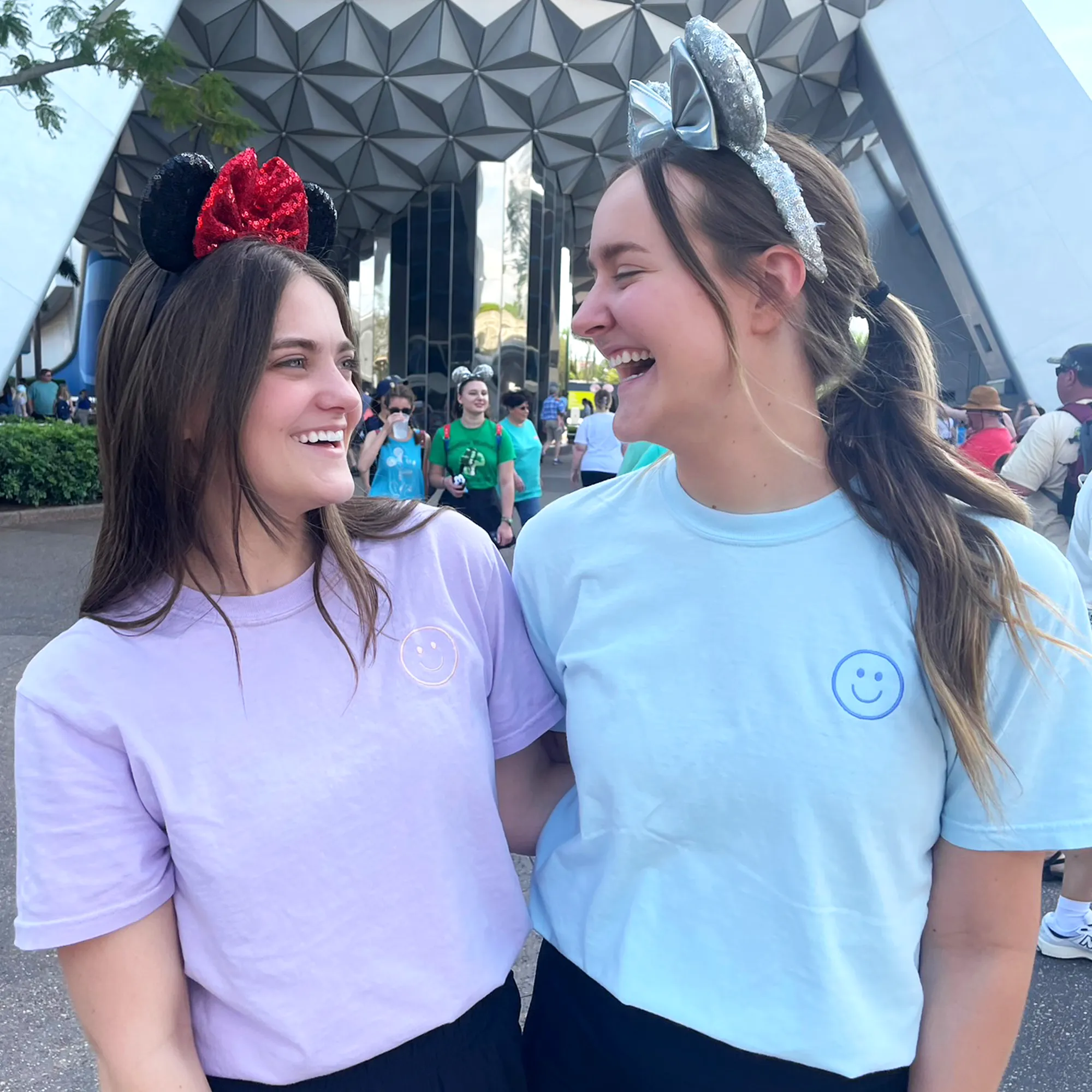 Embroidered Smiley Face Comfort Colors T-Shirt