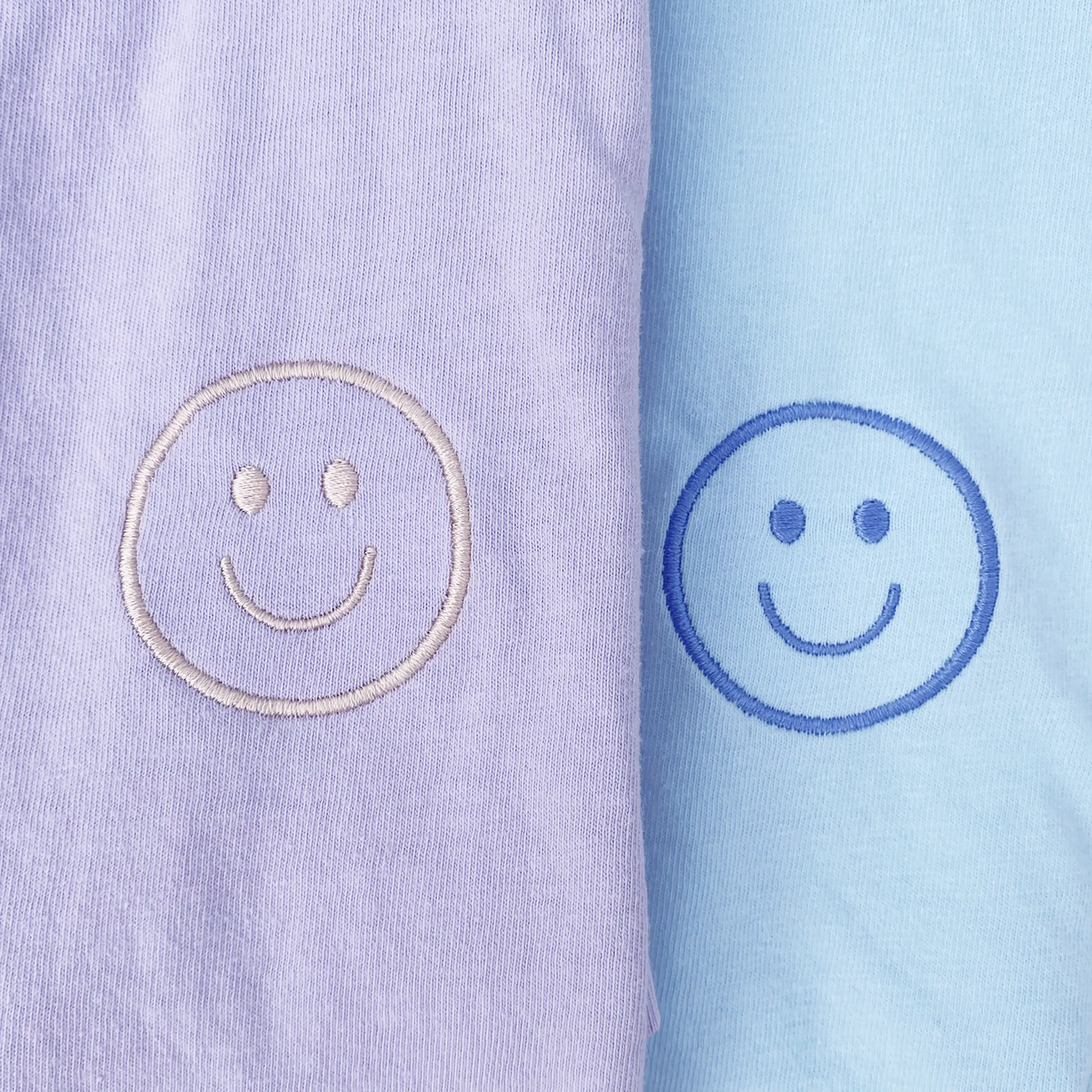 Embroidered Smiley Face Comfort Colors T-Shirt