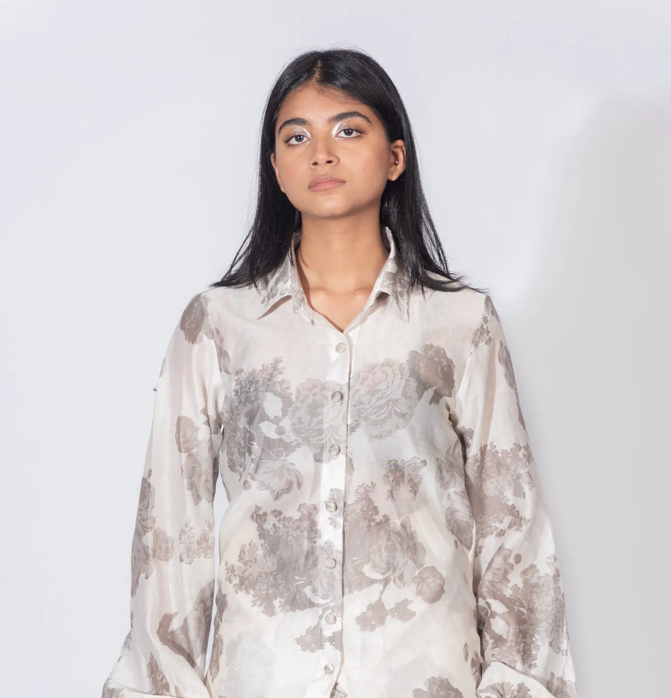 Floral Printed Long Sleeve Shirt for Women
