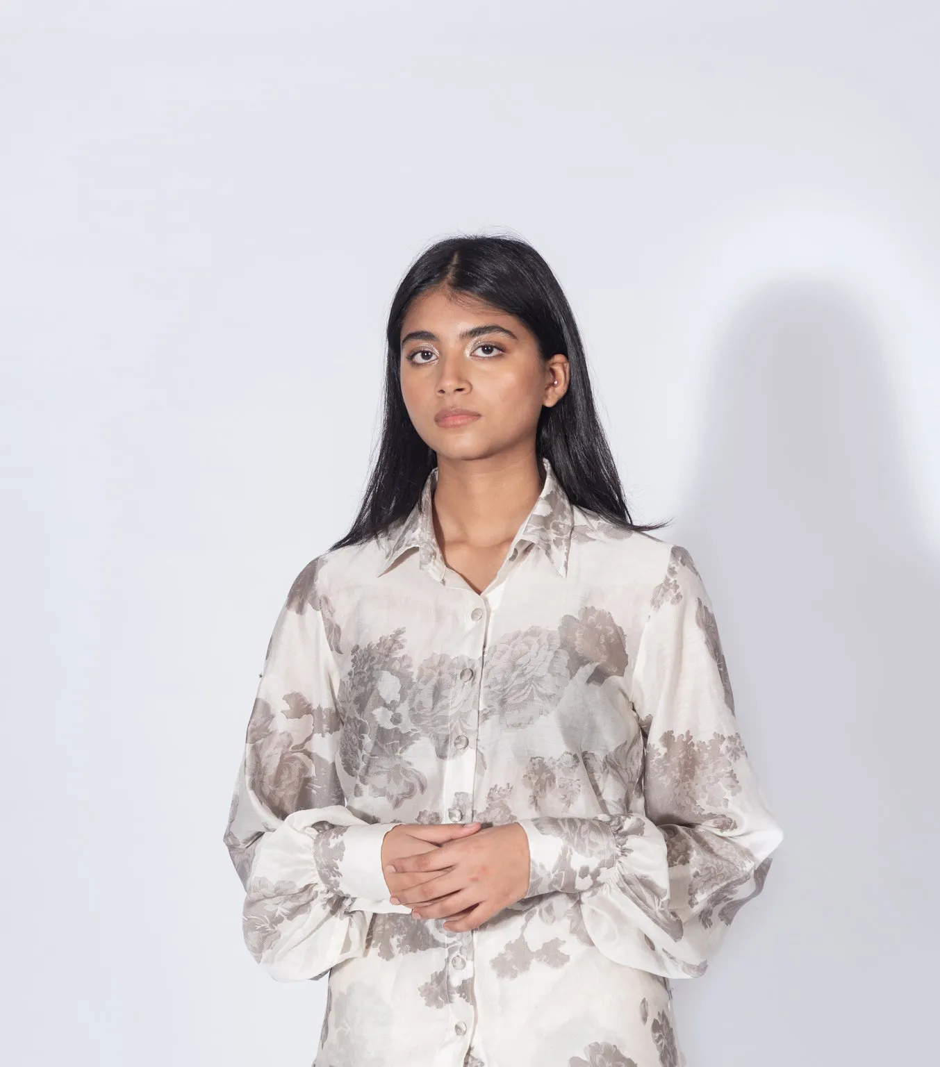 Floral Printed Long Sleeve Shirt for Women