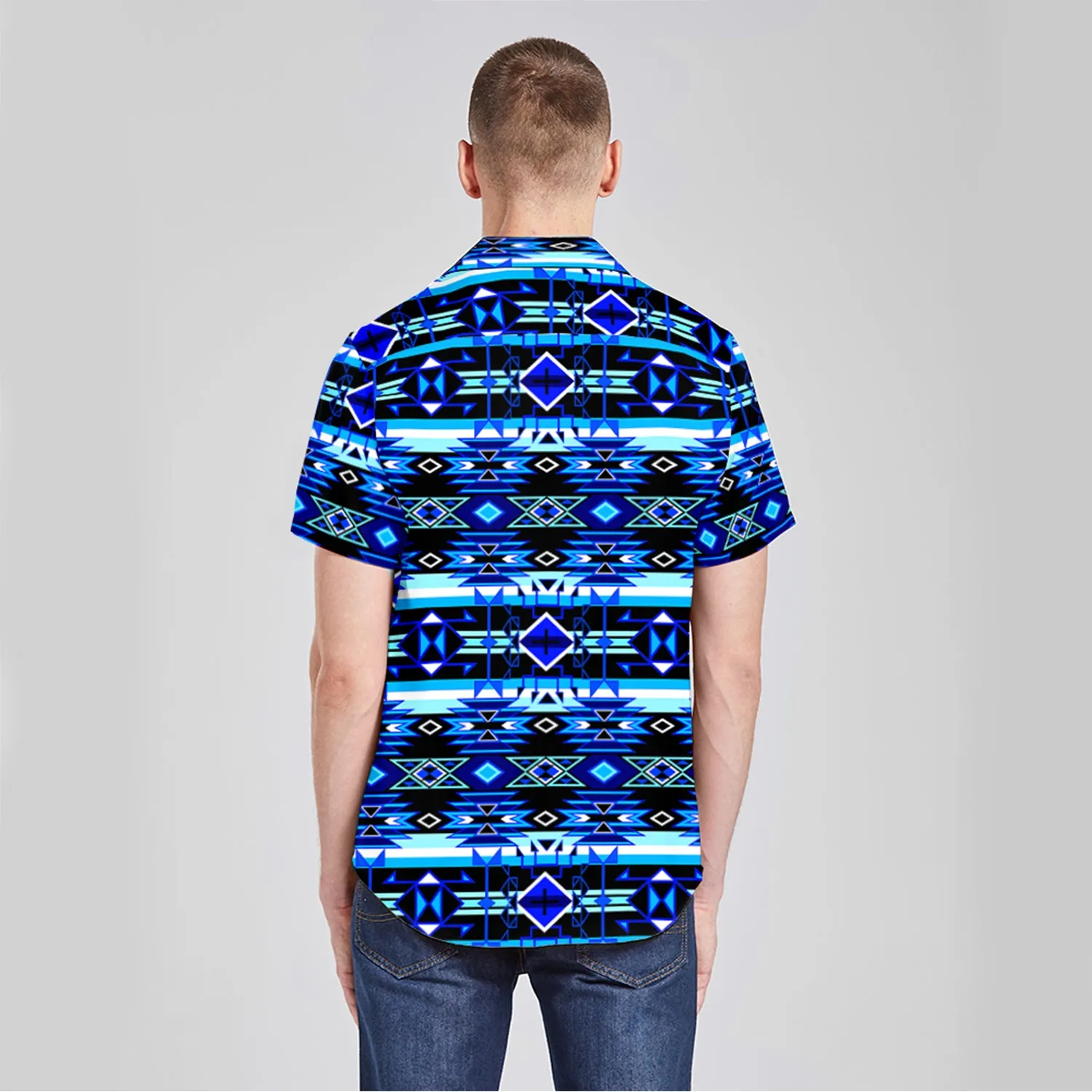 Force of Nature Winter Night Button Up Silk Shirt