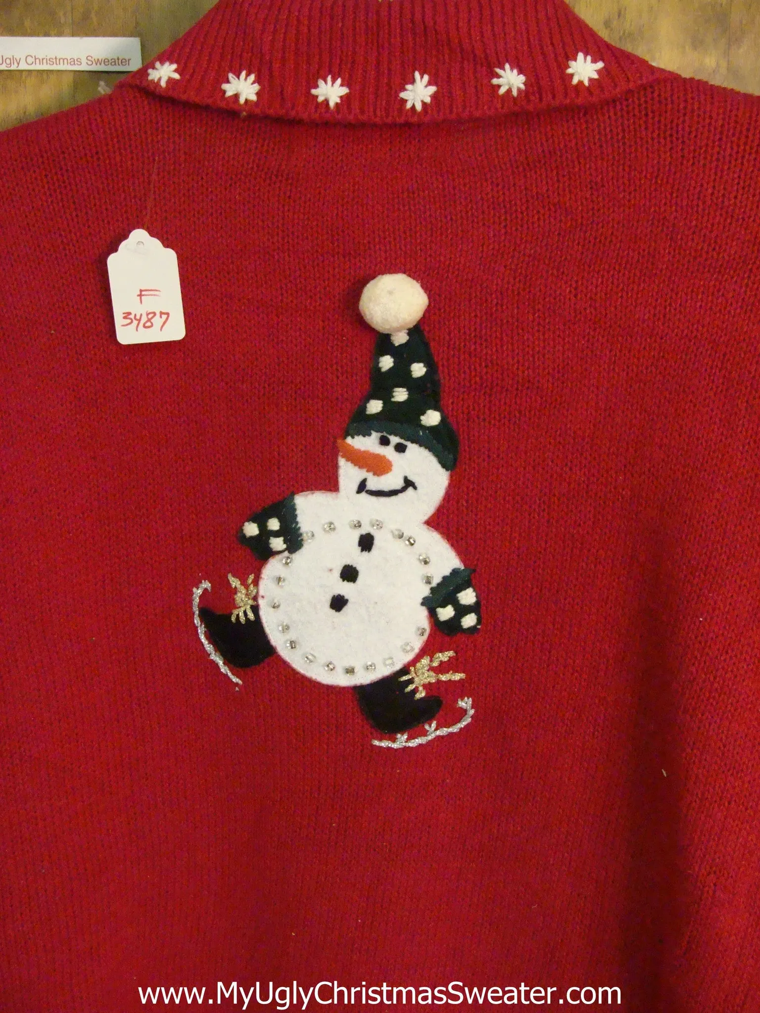Funny Skating Snowmen Horrible Christmas Sweater