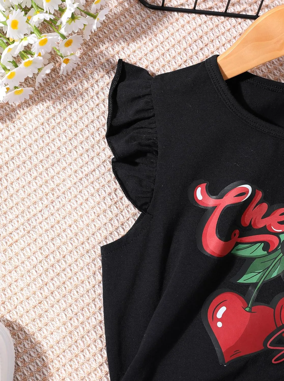 Girls' Graphic Tank Tops Kids Cute Summer Tops Casual Sleeveless Shirts