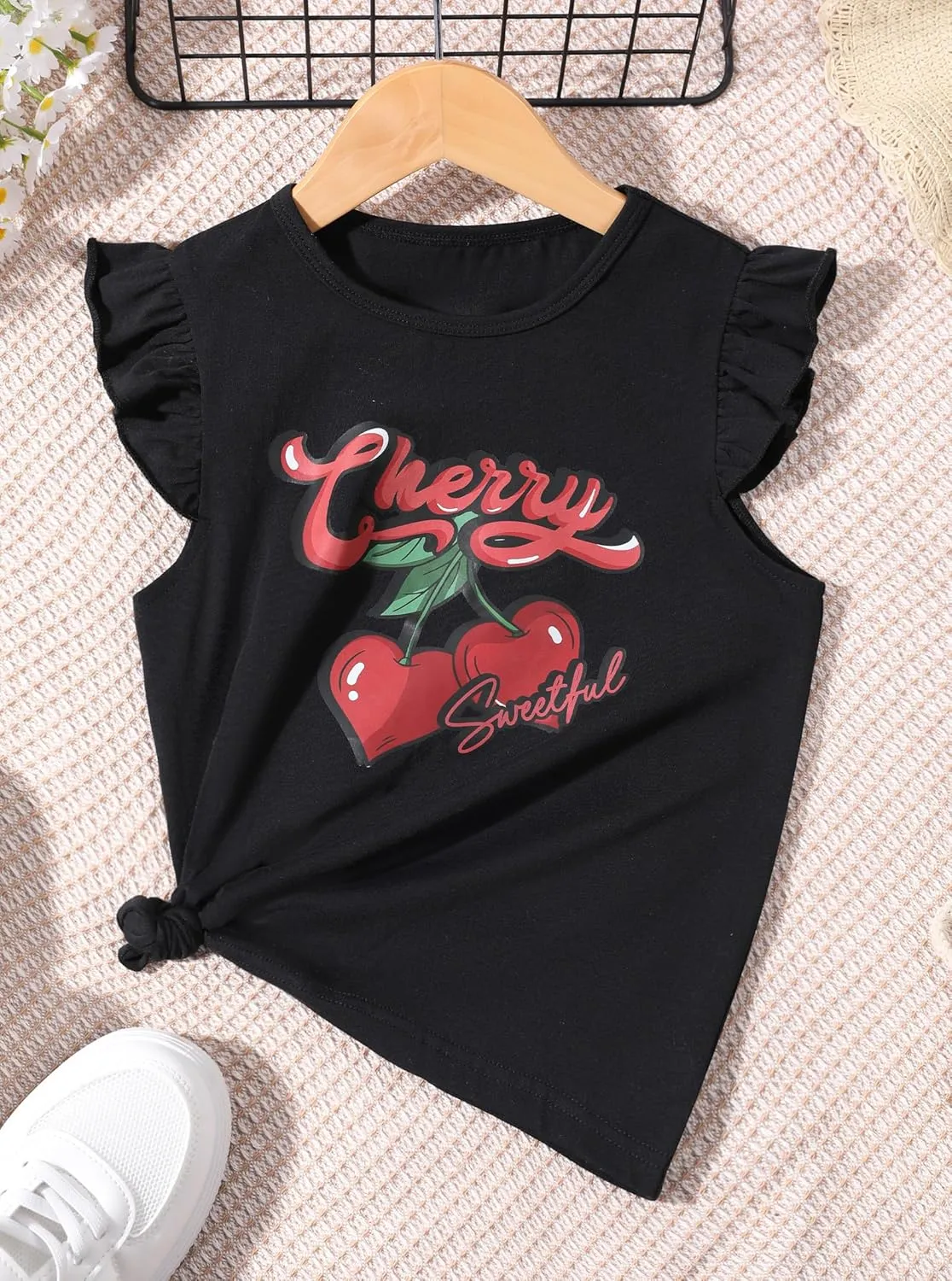 Girls' Graphic Tank Tops Kids Cute Summer Tops Casual Sleeveless Shirts