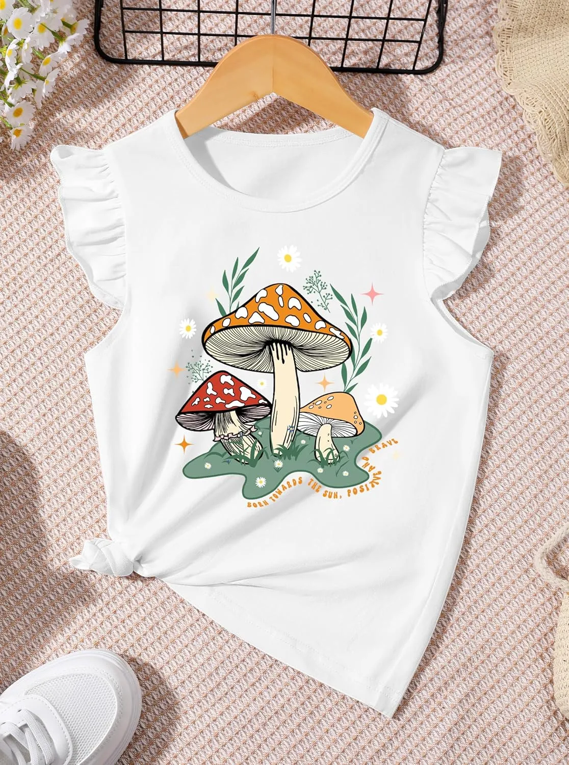 Girls' Graphic Tank Tops Kids Cute Summer Tops Casual Sleeveless Shirts