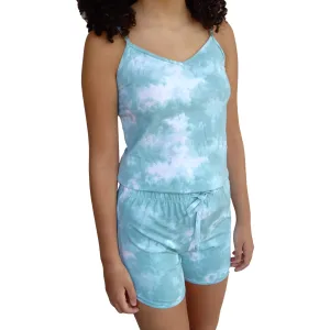 Green Cut Tie-Dye Pyjama
