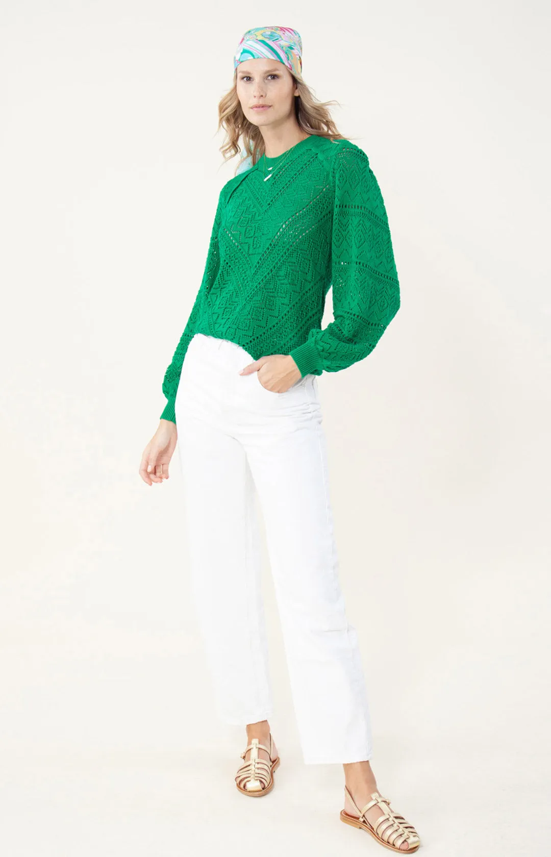 Jovita Pointelle Sweater