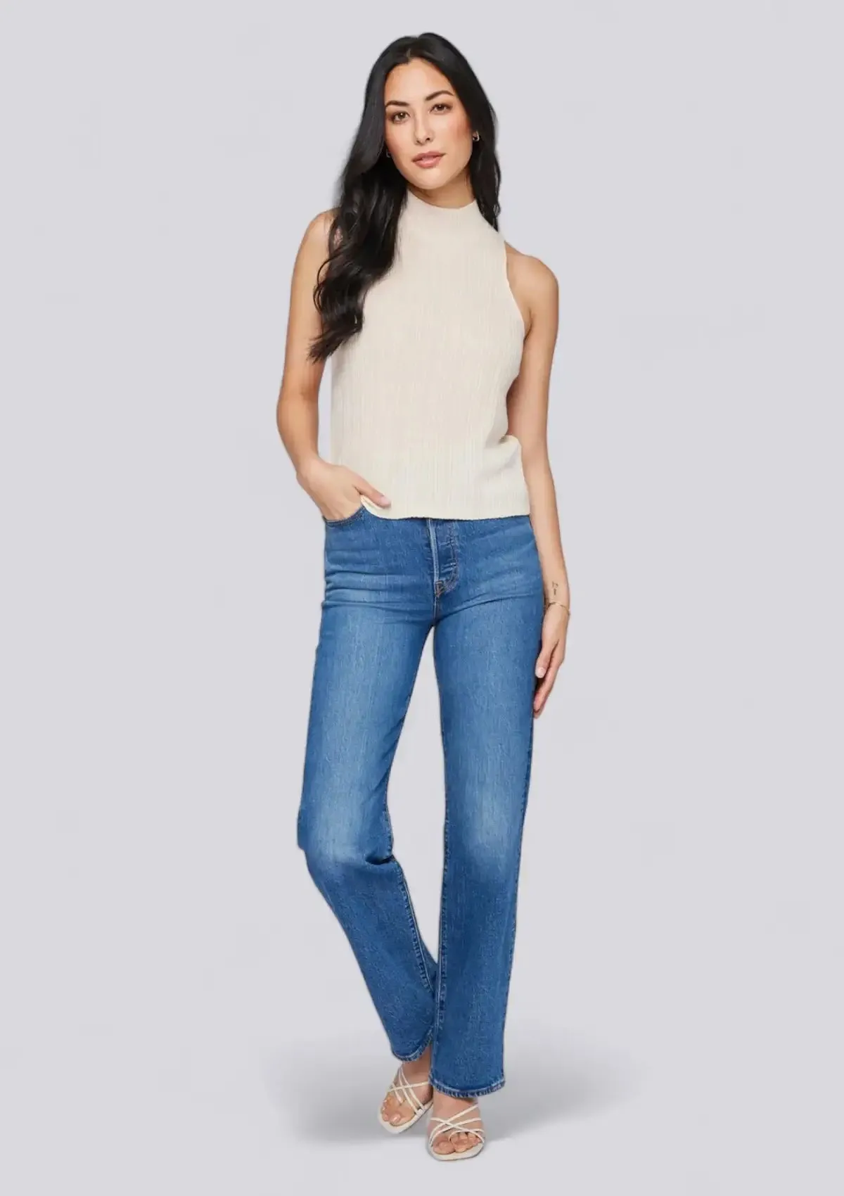 Julian Knit Tank Top - Cream