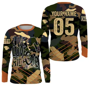 Love Live Ride Camo MTB Downhill Jersey Adult Kid Mountain Bike Long Sleeve Shirt Cycling Clothes