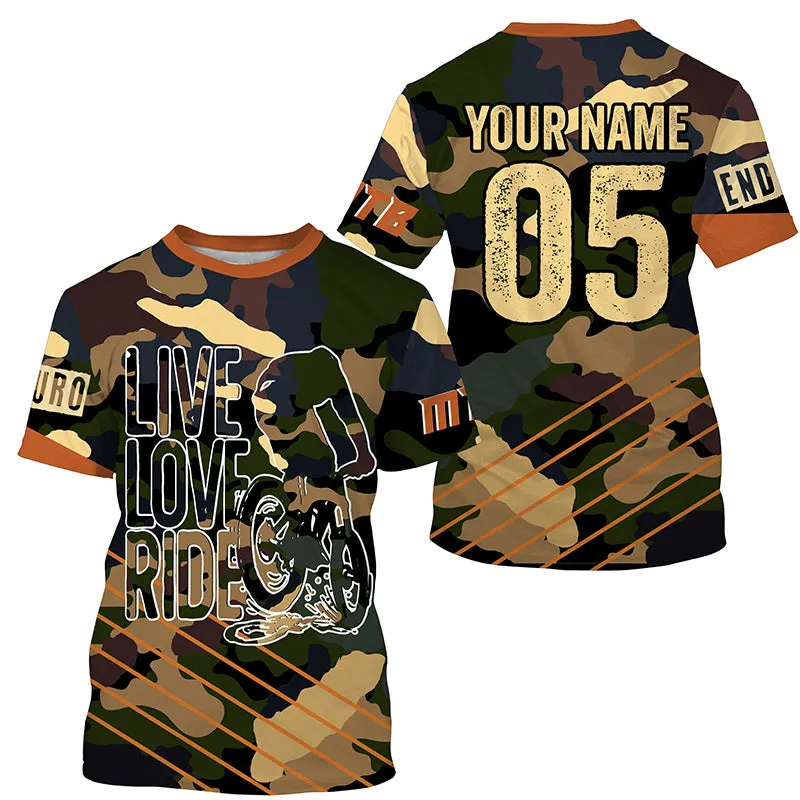 Love Live Ride Camo MTB Downhill Jersey Adult Kid Mountain Bike Long Sleeve Shirt Cycling Clothes