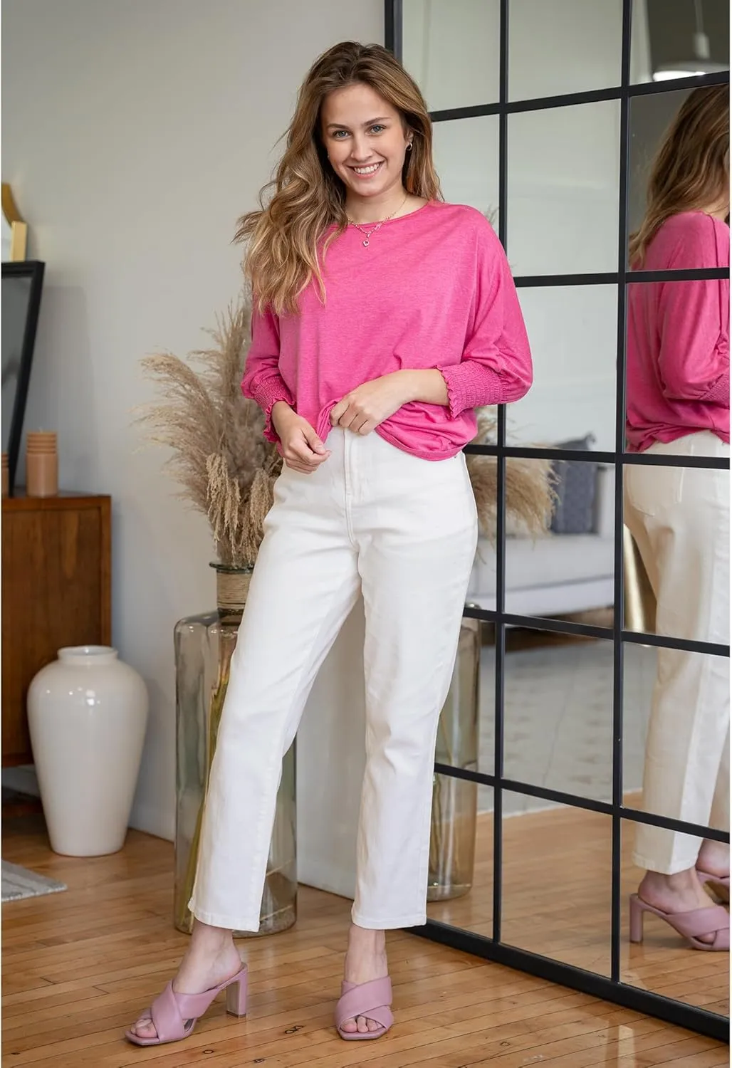 luvamia Straight Leg Jeans for Women High Waisted Trendy Cropped Stretchy Denim Pants Ankle Mom Jeans Work Trouser Jeans