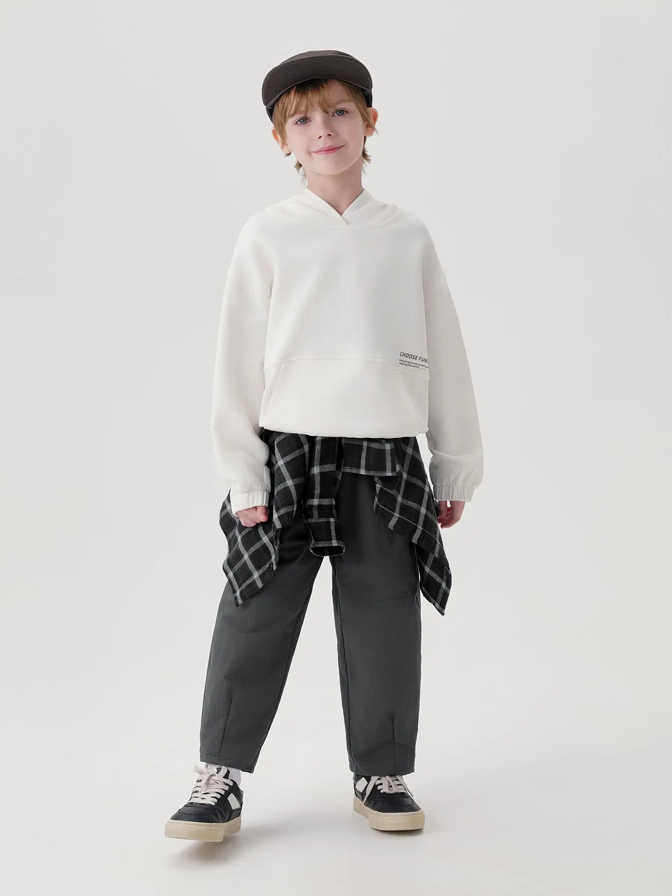 MARC & JANIE Boys Spliced Cargo Pants Loose Fit Drawstring Pants 241330