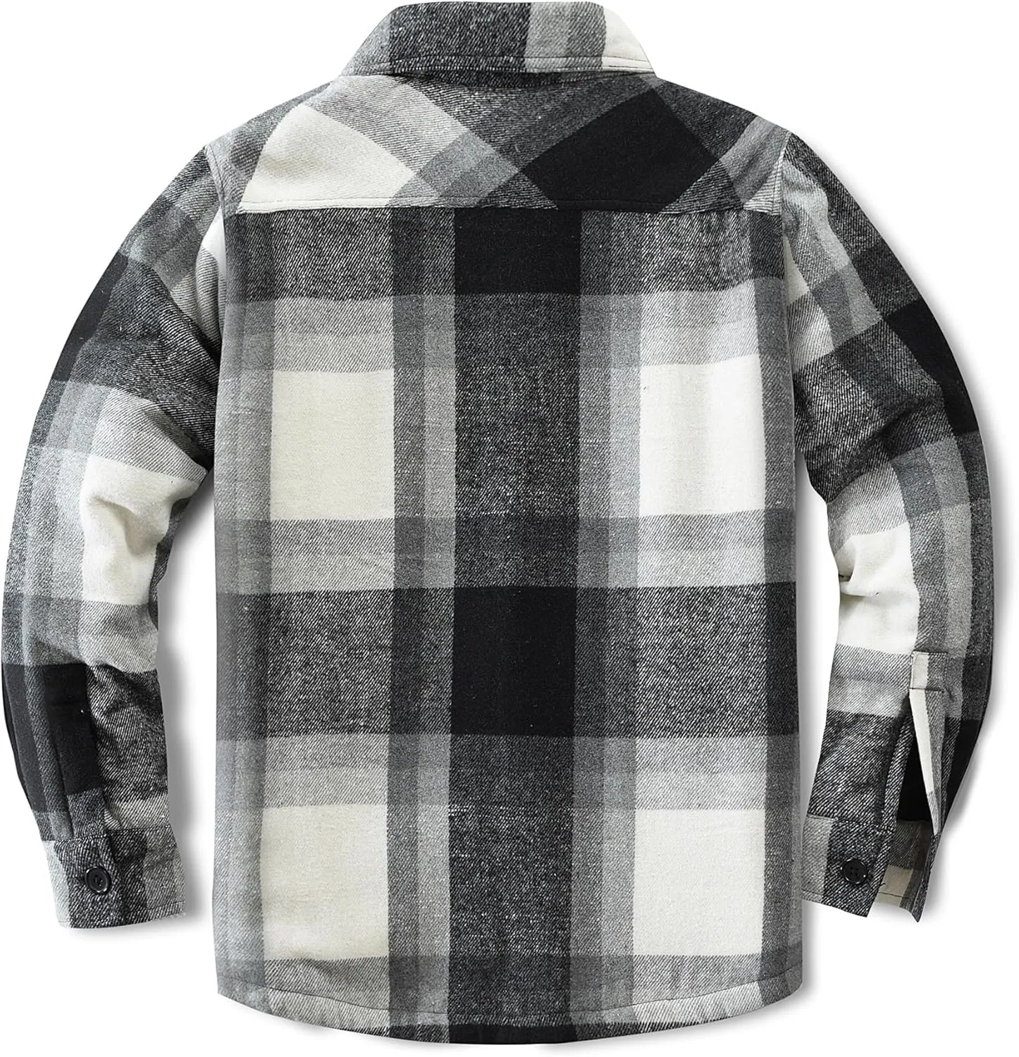 Men's Cotton Flannel Shirt Jacket Fleece Lined Long Sleeve Plaid Shirt for Men