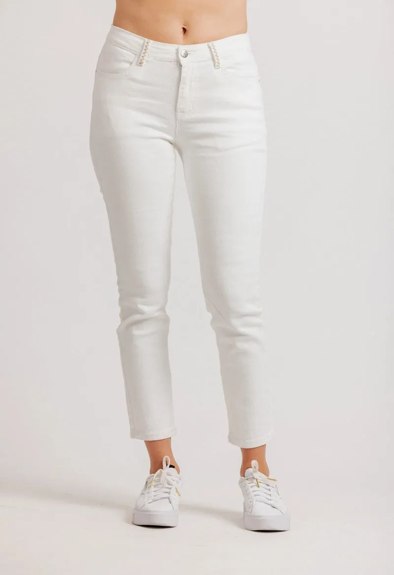Mi Moso Pip Jean - White Wash