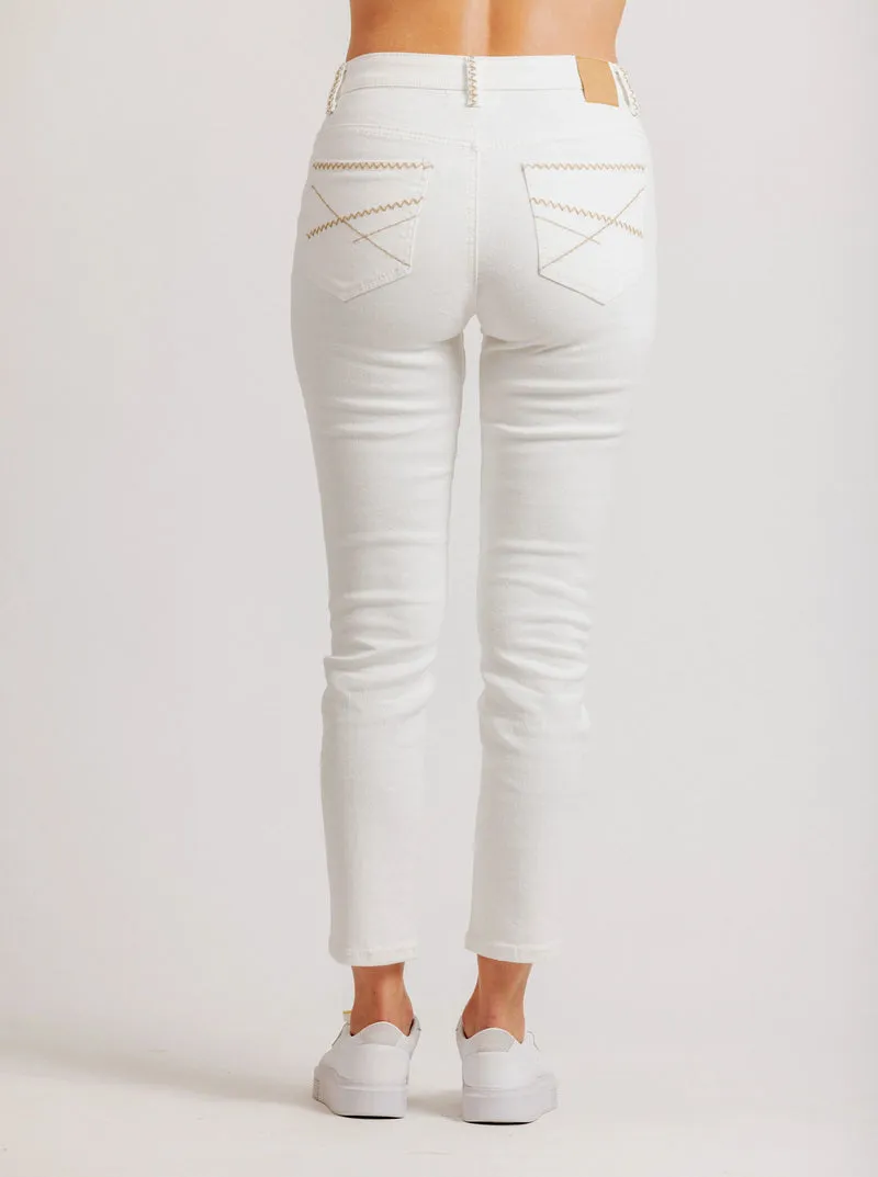 Mi Moso Pip Jean - White Wash