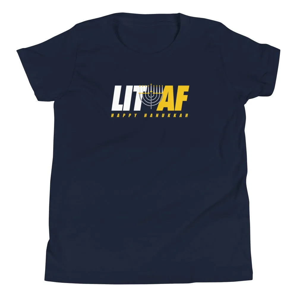 Mike Sorrentino Lit AF Hanukkah Kids Shirt