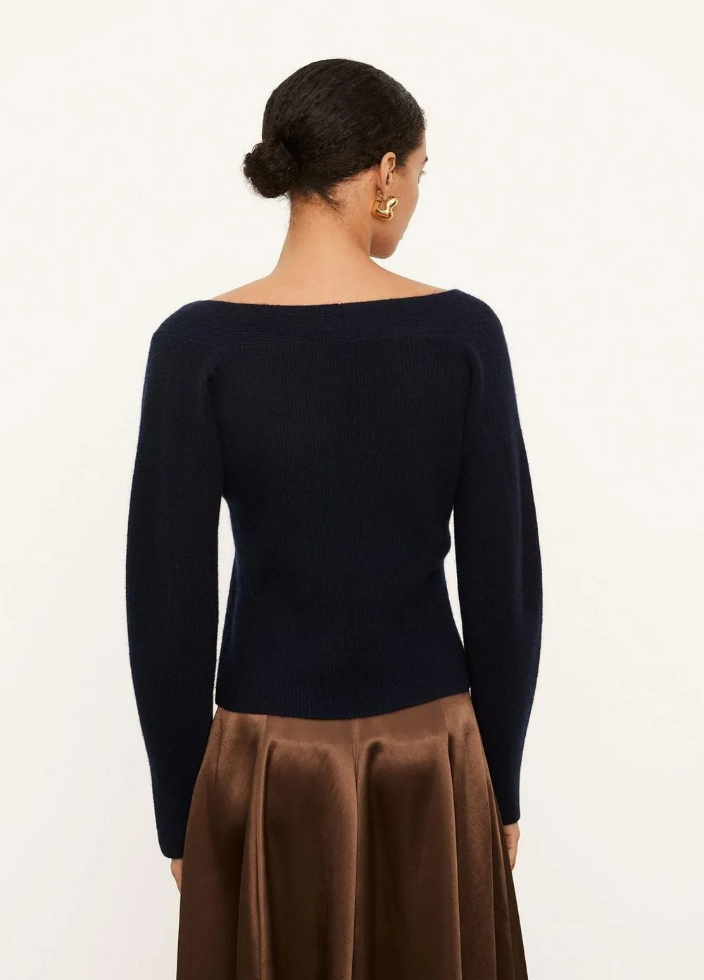 Open Neck Pullover in Coastal Blue
