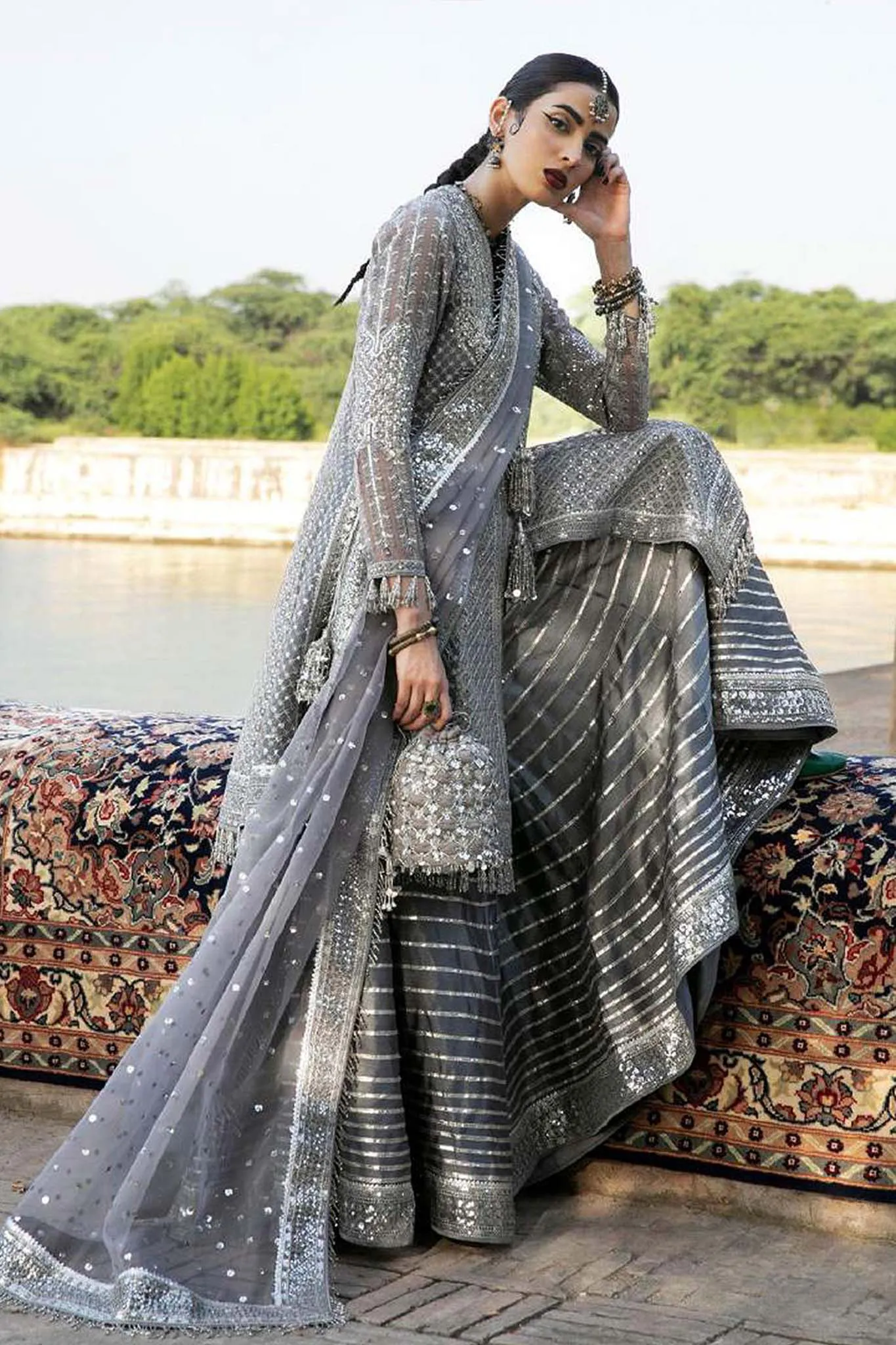Paar by Hussain Rehar Unstitched 3 Piece Luxury Festive Collection'2022-Mashal