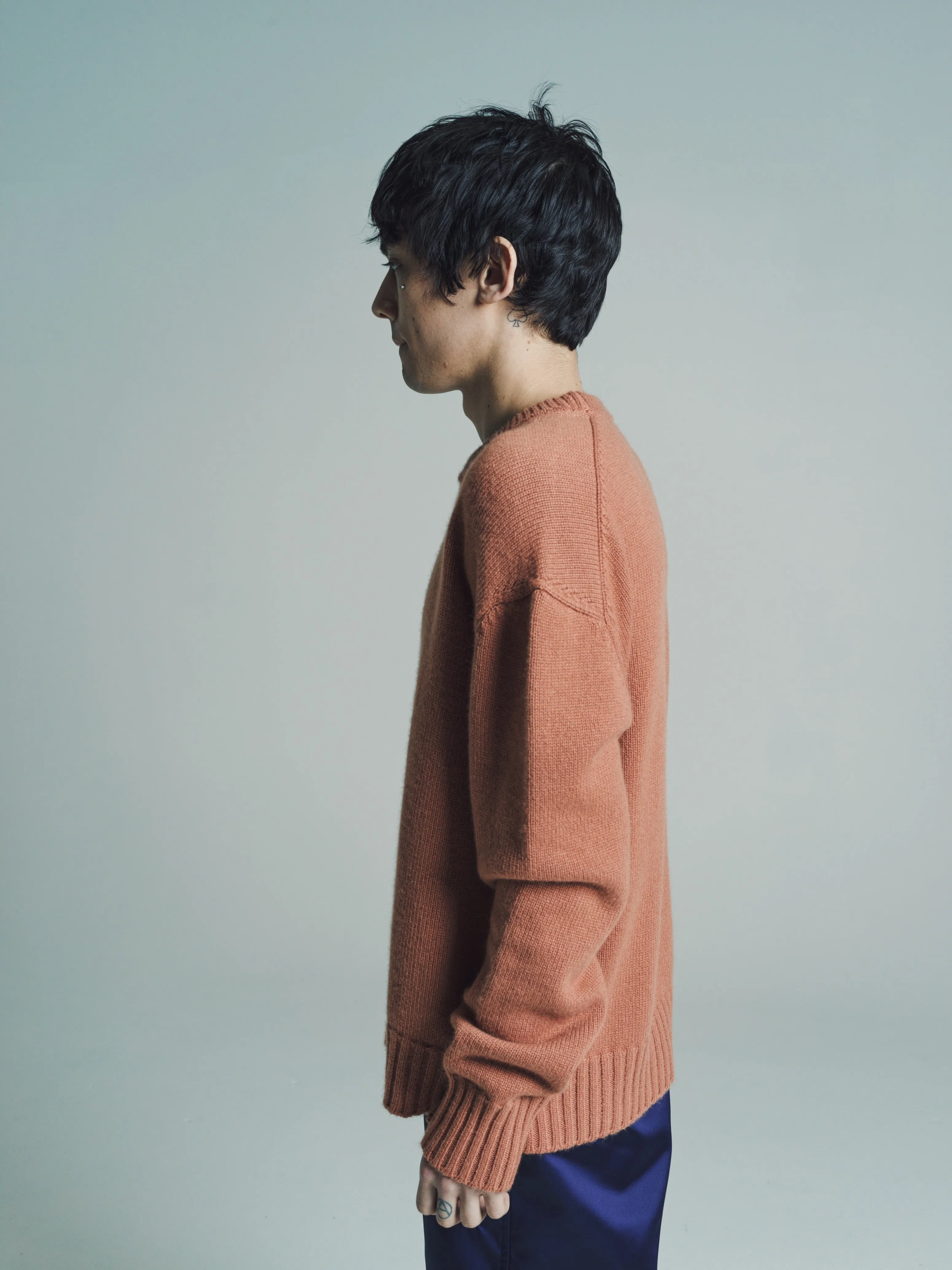 Pink Clay Cashmere Crew-Neck Jumper