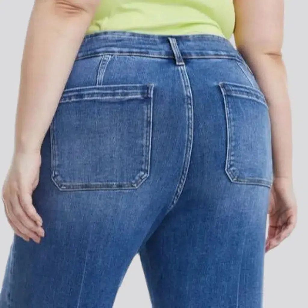 Plus-size women's wide-leg jeans