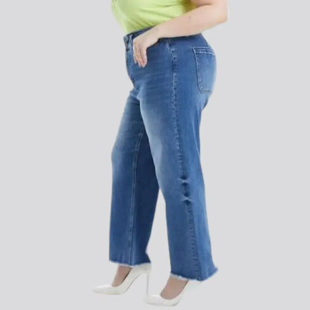 Plus-size women's wide-leg jeans