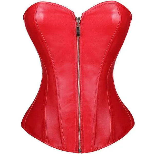 Plus Size Zipper Front Overbust Corset