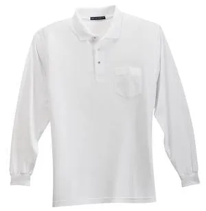 Port Authority - Silk Touch Long Sleeve Sport Shirt with Pocket.  K500LSP