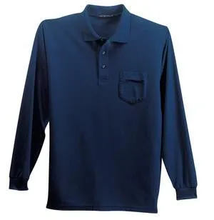 Port Authority - Silk Touch Long Sleeve Sport Shirt with Pocket.  K500LSP
