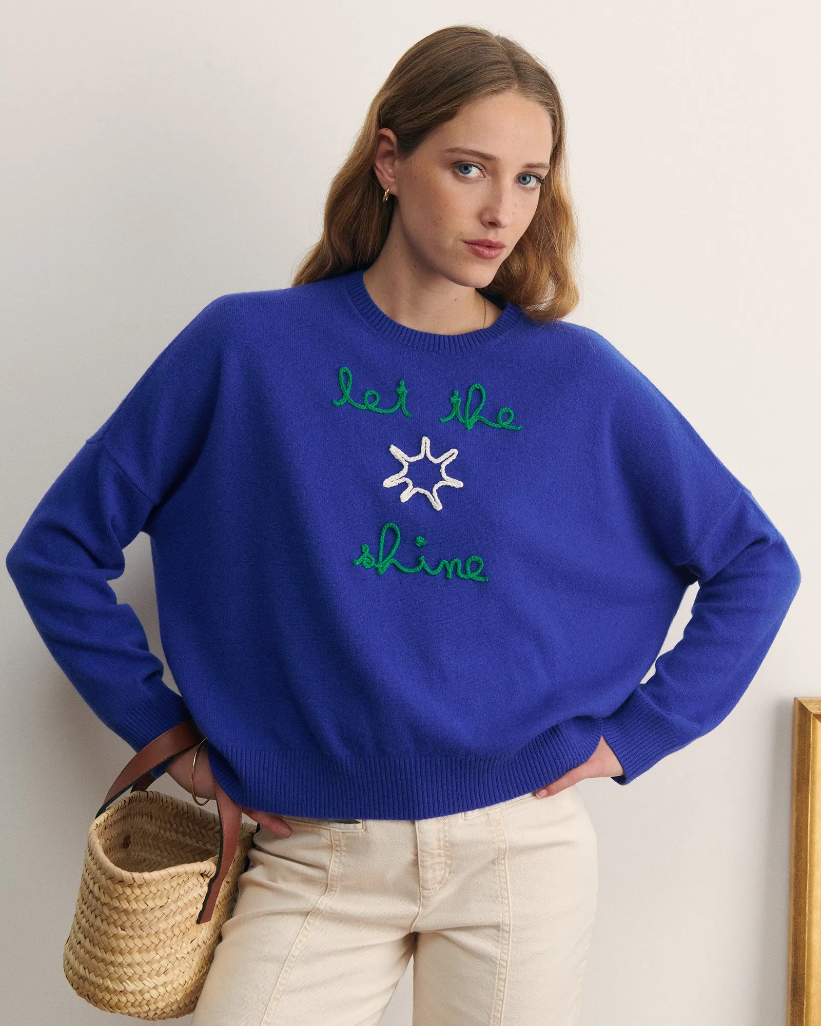 "Let The Sun Shine" buzelin cashmere sweater