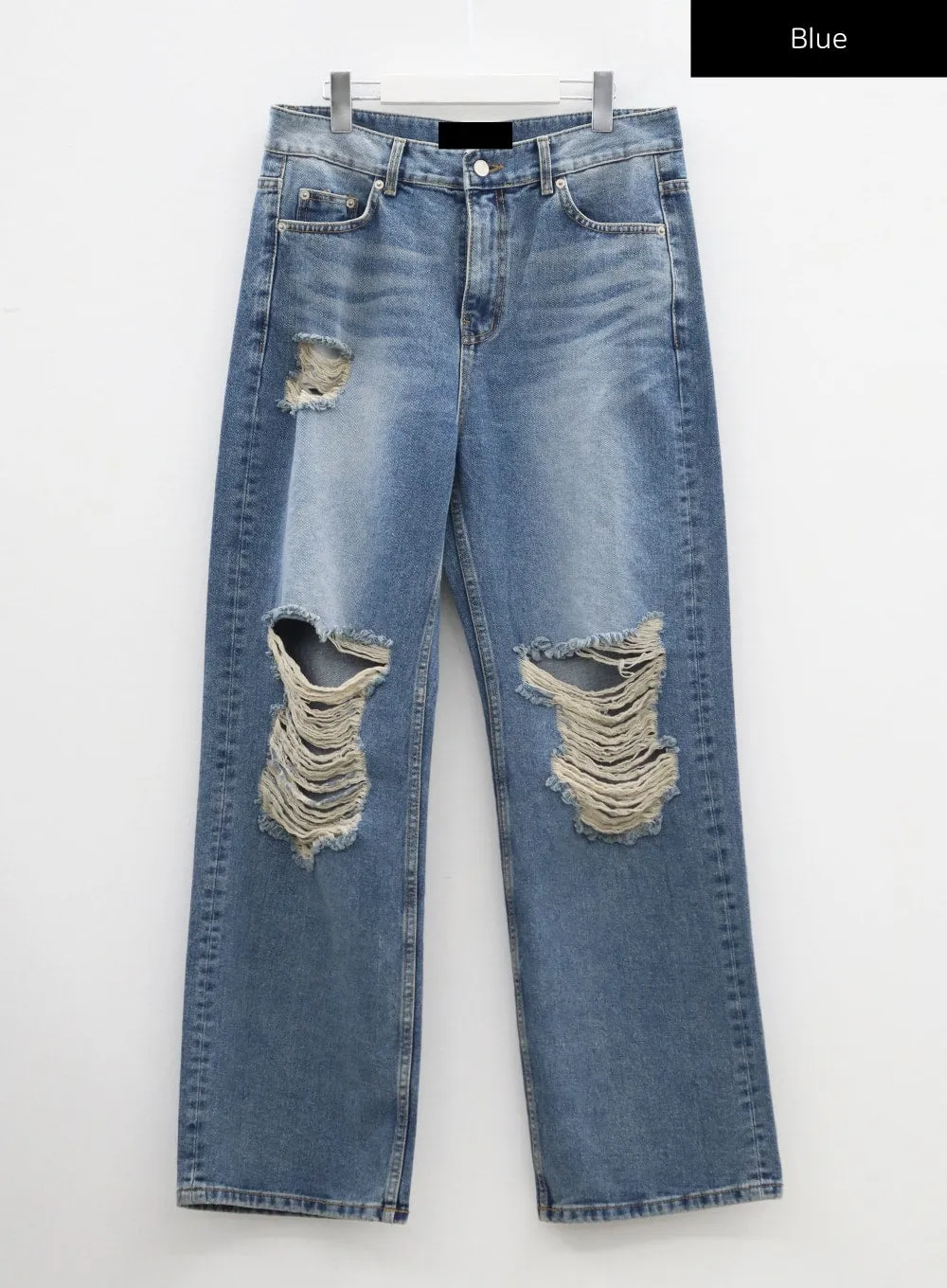 Ripped Wide Leg Jeans CM317