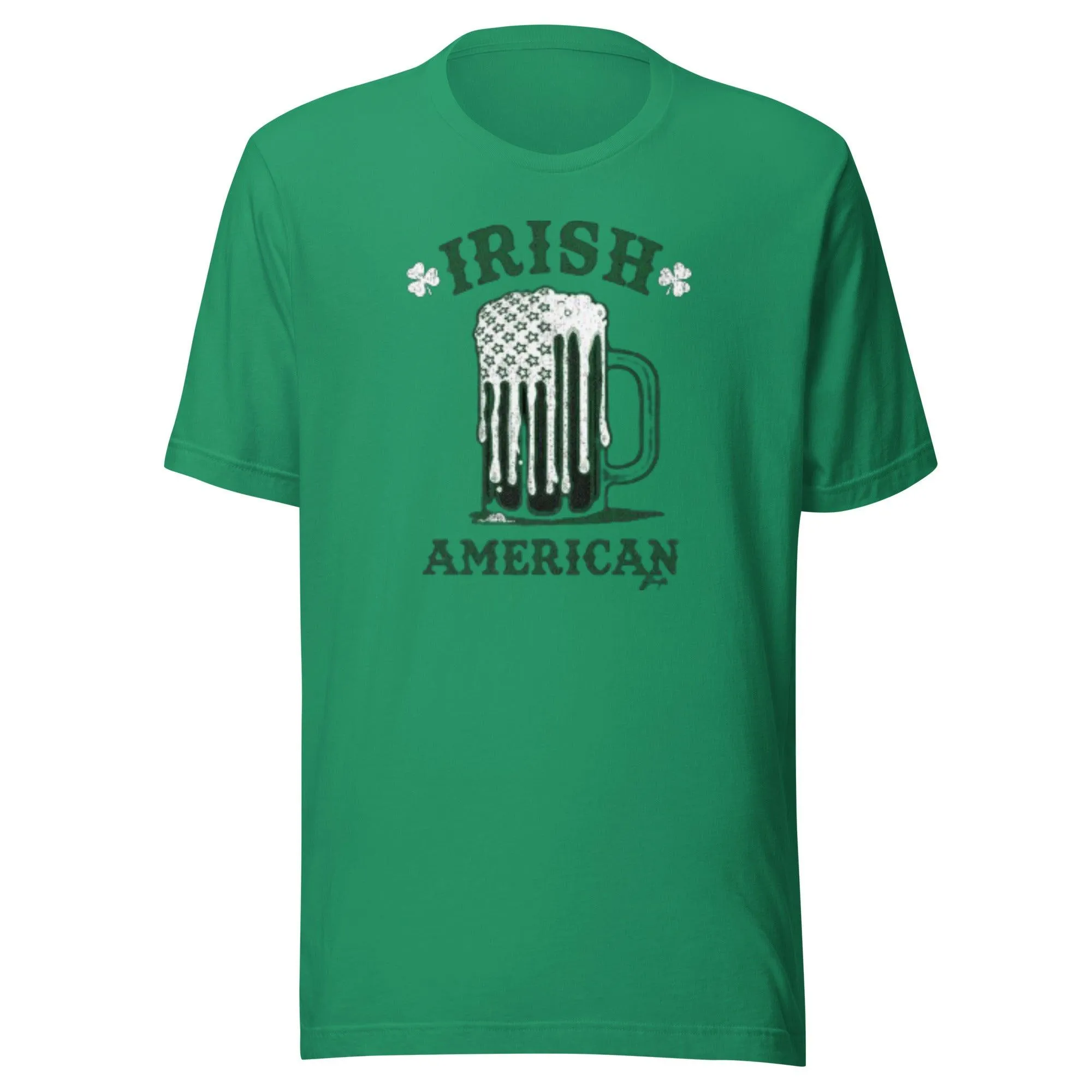 St. Patrick's Day T-shirt Irish Frosted Beer Mug Short Sleeve DTG Printed Crew Neck Top