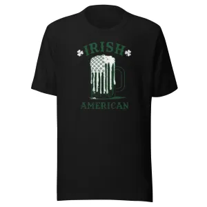 St. Patrick's Day T-shirt Irish Frosted Beer Mug Short Sleeve DTG Printed Crew Neck Top