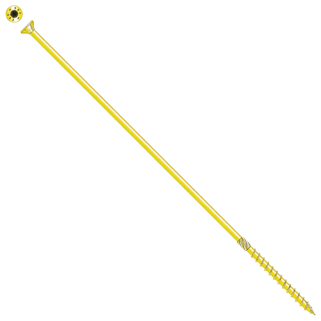 Strong-Drive® SDCP TIMBER-CP Screw - 0.394 in. x 14 in. T40, Yellow Zinc (25-Qty) (Pack of 6)