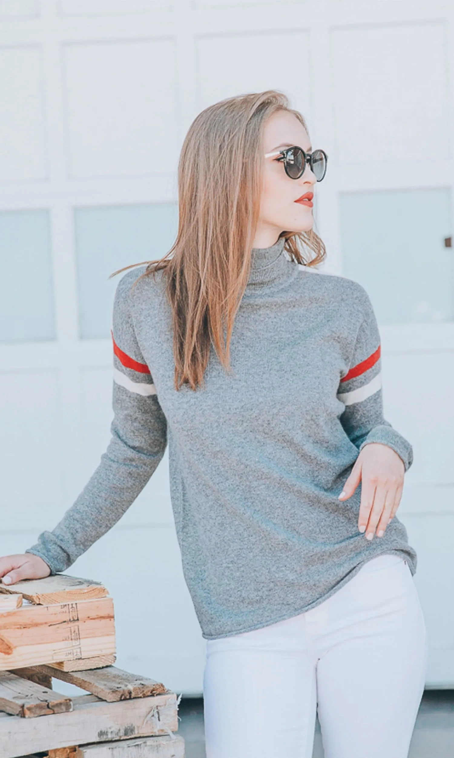 Velvet by Graham & Spencer Bonnie Stripe Cashmere Sweater