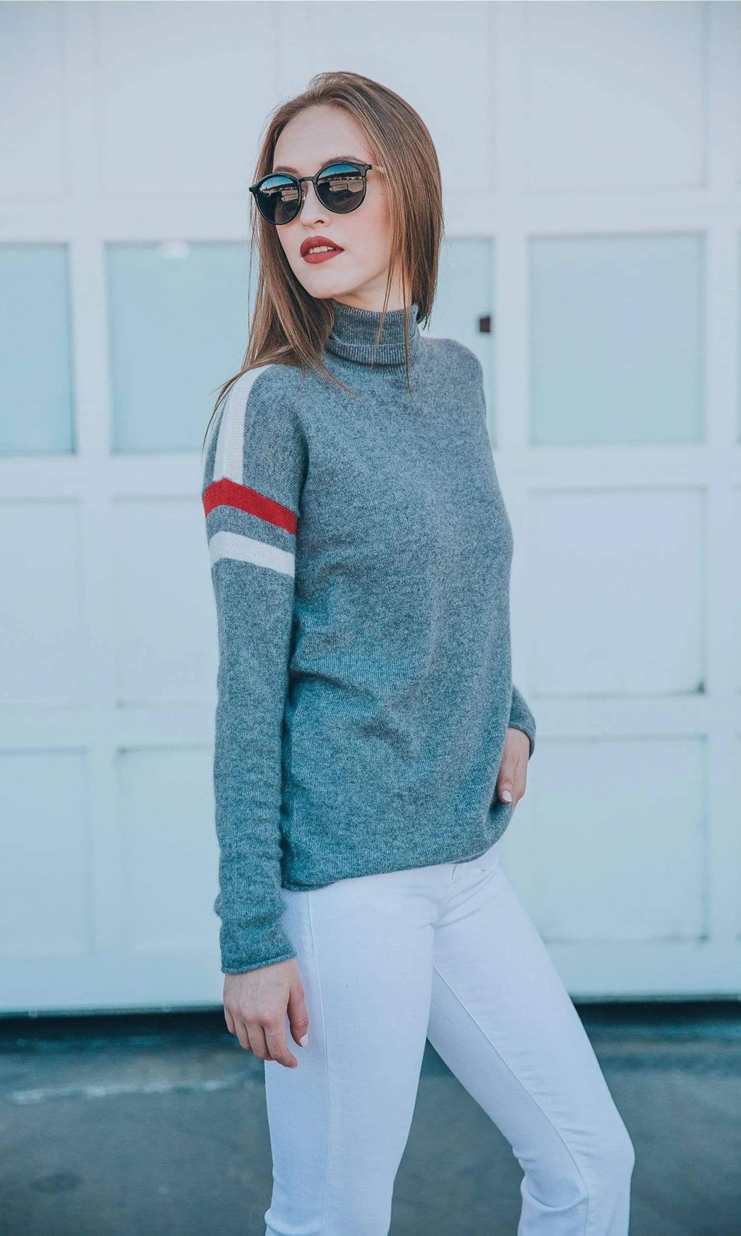 Velvet by Graham & Spencer Bonnie Stripe Cashmere Sweater